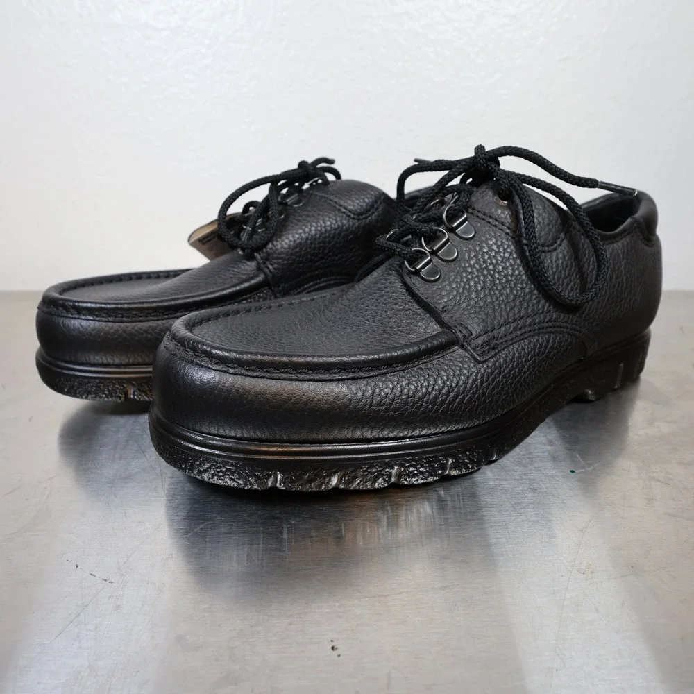 Red Wing 8624 Oxford Shoes Mens 9.5 D Black Leather Vintage USA Deadstock Work